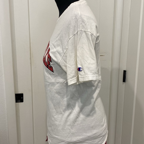 Y2K Manhattanville College Tshirt by Champion | Size Medium unisex - Picture 2 of 7